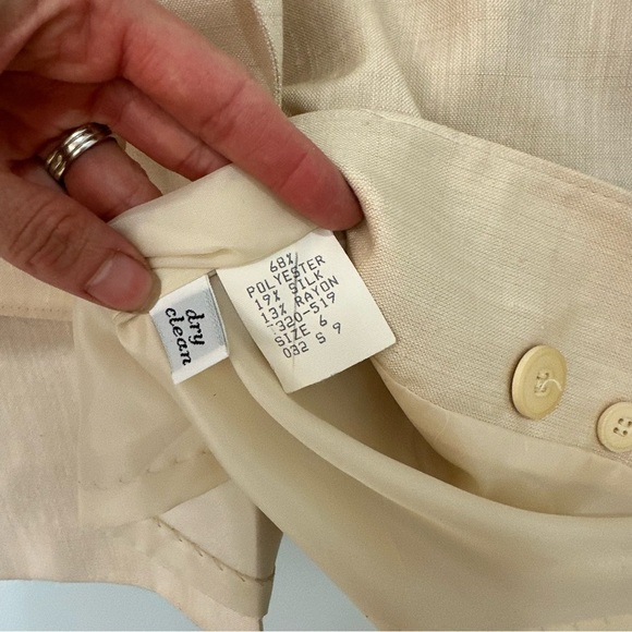 Vintage Pendleton Country Sophisticates Classic Cream Women's Blazer Size 6 - Picture 6 of 12